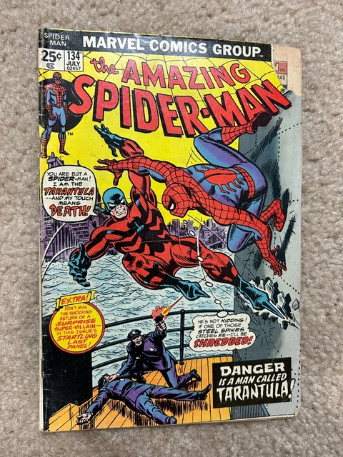 AMAZING SPIDER-MAN #134  Marvel 1974 Bronze Age Comic 2nd Punisher 1st Tarantula