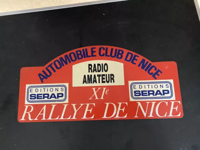 Plaque 11 Eme Rallye de Nice 1985 Radio Amateur