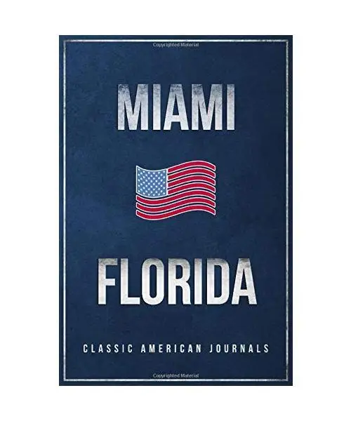 Miami Florida: Blank Lined Vintage/Retro USA Vacation Travel Journal/Notebook/Di