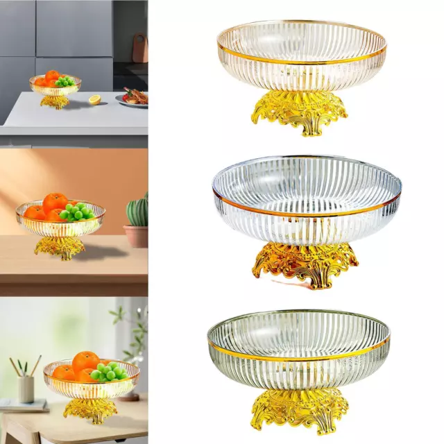 Fruit Holder Round Decorative Tray Home Decor Fruit Plate Storage Basket for
