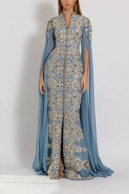 Sale Luxury Bedded Crystal Work Moroccan Dubai Kaftan Wedding Bridesmaid Dress