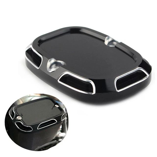 CNC Black Brake Master Cylinder Cover Cap For Harley Touring Road Glide Softail