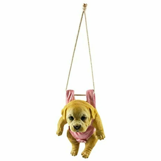 Urbalabs Best Buddies Baby Boy or Baby Girl Hanging Ceramic Puppy Nursery Decor,