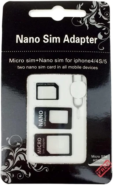 Set Adattatore Nano SIM E Micro SIM per Smartphone, Cellulare E Tablet: Set Comp
