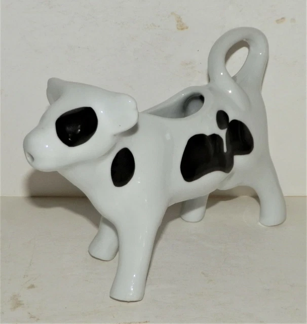 COW Porcelain Creamer/Pitcher White and Black BIA Cordon Bleu