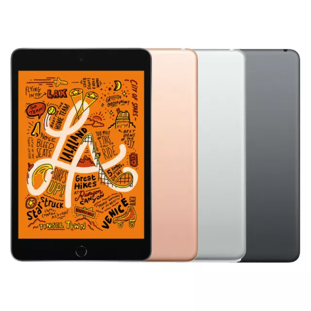 Apple iPad Mini 5 (2019) - All Sizes - All Colours- Wi-Fi + 4G - Unlocked - Good