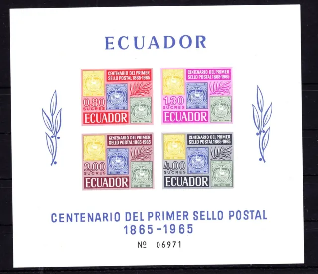 Ecuador Block 13 mit 1186-1189 postfrisch 100 Jahre Briefmarken #RL471