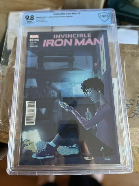 Invincible Iron Man #2 1:25 CBCS 9.8 Variant Riri HTF Not CGC 9.8