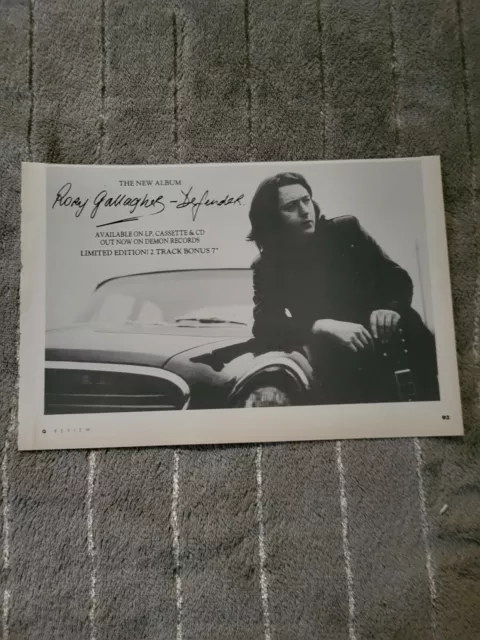 Tpqm9 Advert 5X8 Rory Gallagher : 'Defender' Album