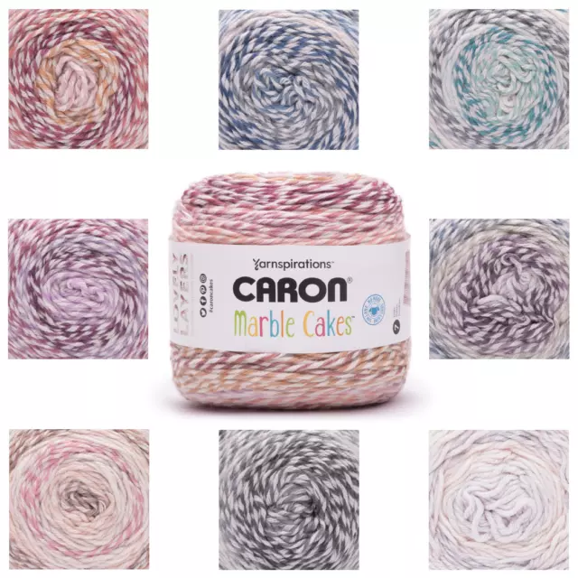 Caron Marble Cakes Aran 240g Soft Knitting Crochet Acrylic Yarn