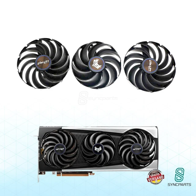 Ventole Di Raffreddamento Replacement Per Schede Video Sapphire NITRO RX - Set Da 2 Pezzi, 95mm, Nere - Foto 12