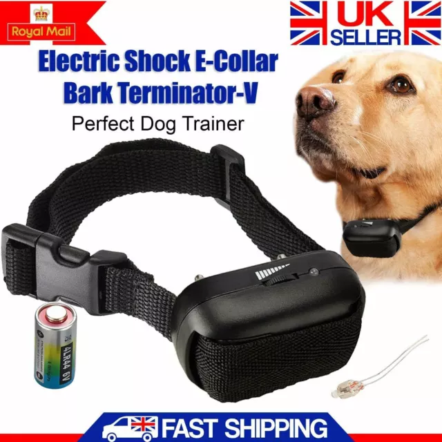 Petrainer Anti Bark Shock Dog Trainer Stop Barking Control Pet Collar Training