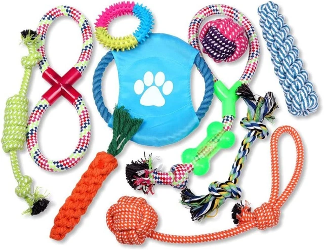 15 Stück Set Hunde Spielzeug Aus Seil Kauspielzeug Pet Dog Toy Hund Welpen Kauen