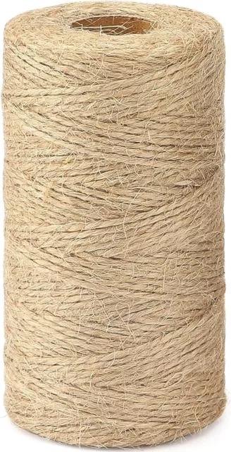 G2PLUS Jute Saite Bindfaden 1,5 mm, 100 m natürliches Garten Jute Seil, 2-lagige Kunst und Cr