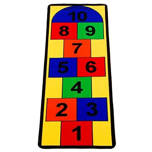 Learning Carpets Hopscotch Play Carpet and 2 Bean Bags LC121-2020 79x36 Dayca...