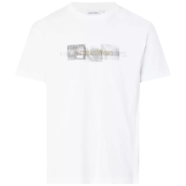 Calvin Klein t-shirt uomo colore bianco K10K110799 Maglietta in cotone biologico