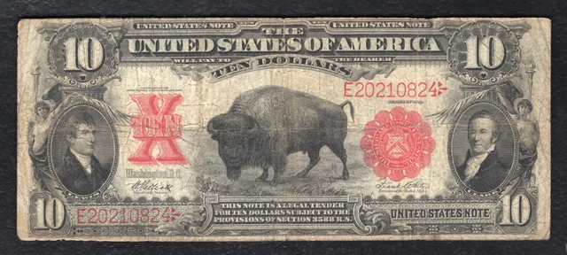 Fr. 121 1901 $10 Ten Dollars “Bison” Legal Tender United States Note