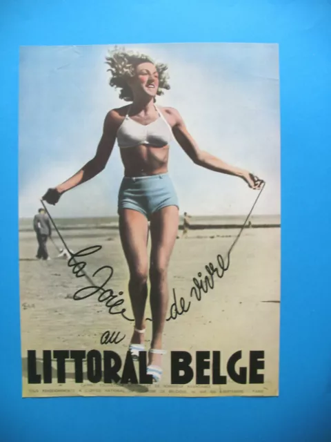 Belgium Press Advertisement Belgium Littoral Belge La Joie De Vivre Tourisme 1939