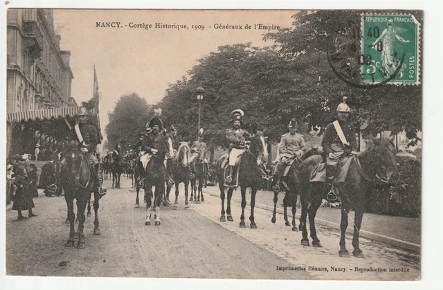 NANCY - CPA 54 - Cortège Historique 1909 - les Generaux de l' Empire