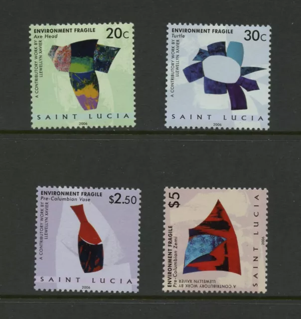 H816 St.Lucia 2006 Art Vase Tortue 4v. MNH