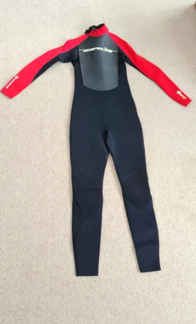 *NEW* Neil Pryde Junior 3mm Startline Back Zip Flatlock Wetsuit Black / Red JXXL