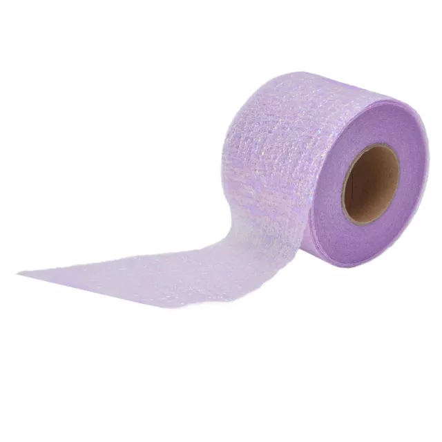 (Light Purple) Glitter Sequin Ribbon Tulle Roll Beautiful And Elegant