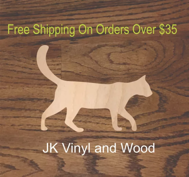 Cat, Kitty, Animal, Pet, Laser Cut Wood, Wood Cutout, Crafting Supply, A210