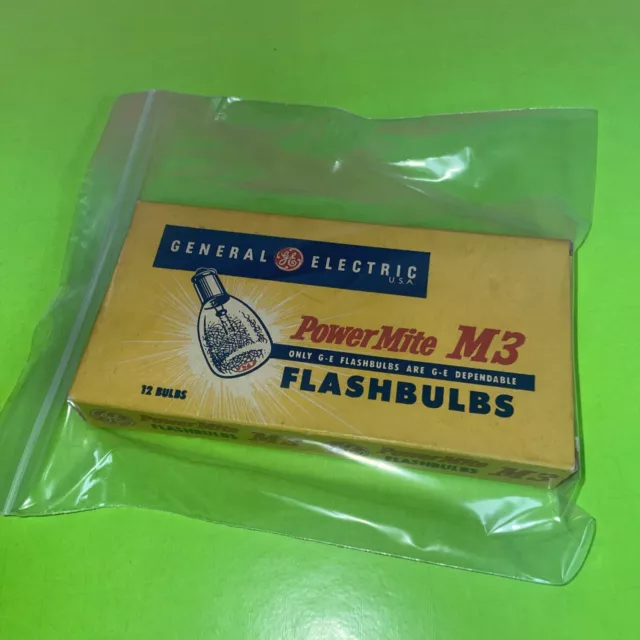 Bombillas vintage Power Mite 10 M3 General Electric caja GE CG 612-X Kodacolor