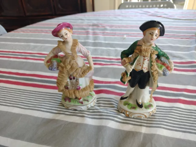 Couple De Vendangeurs Parfait État PORCELAINE MEISSEN ? PARIS ?