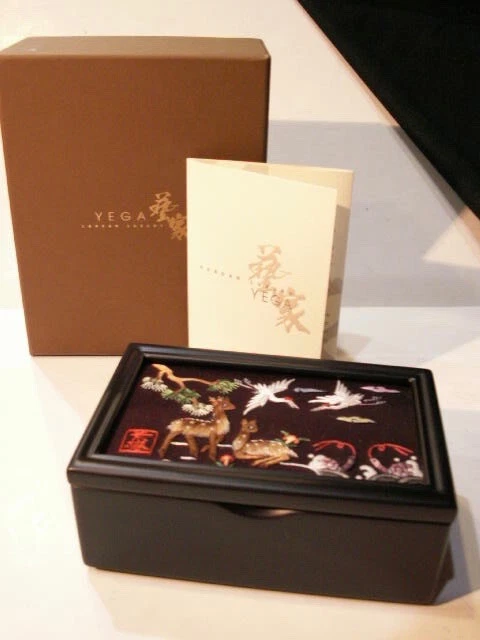 Yega Korean Luxury - Embroidered Trinket  Box - Longevity & Happiness - Giftable