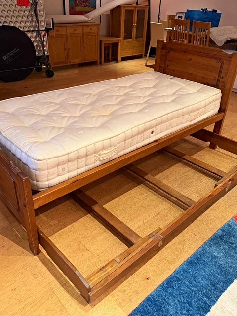 wooden-single-bed-frame-with-pull-out-trundle-brown-twin-mattresses