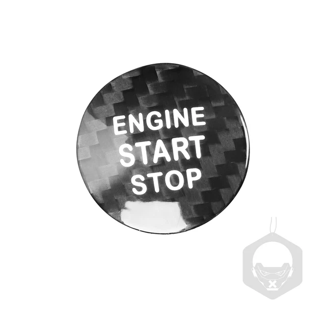 Adesivo Motore Auto Fibra di Carbone Start Stop Pulsante Accensione per Toyota 86 Camry Alfa 01