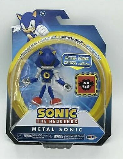SONIC THE HEDGEHOG 4 Inch Metal Sonic Action Figure With Accessory ...