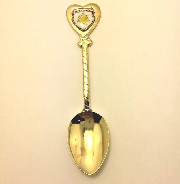 Plated Tea Spoon  Bethlehem Collectable 22 Ct Gold Clad Faith Tea Stirrer