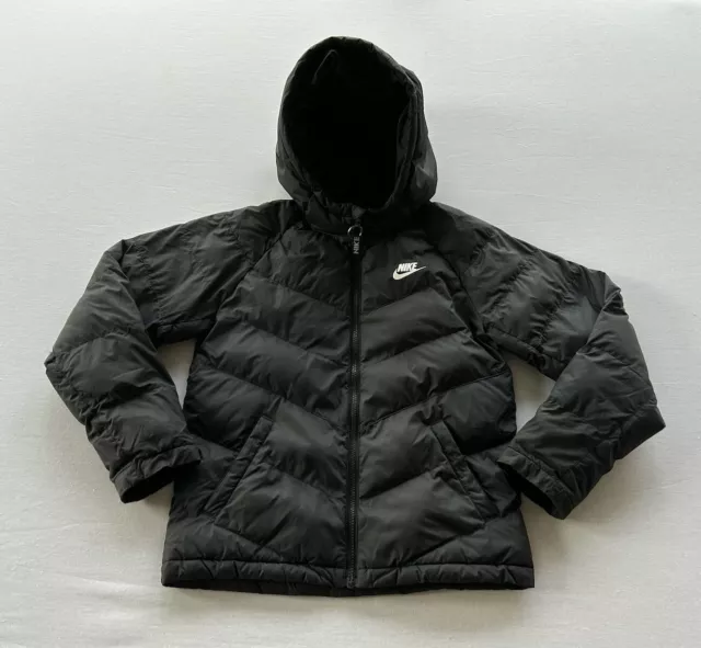 Boy’s Genuine✨NIKE HOODED PUFFER PADDED COAT LARGE  AGE 12 13 Years