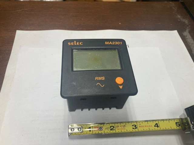 SELEC MA2301-110V-CU, Digital Ammeter, New-Old-Stock
