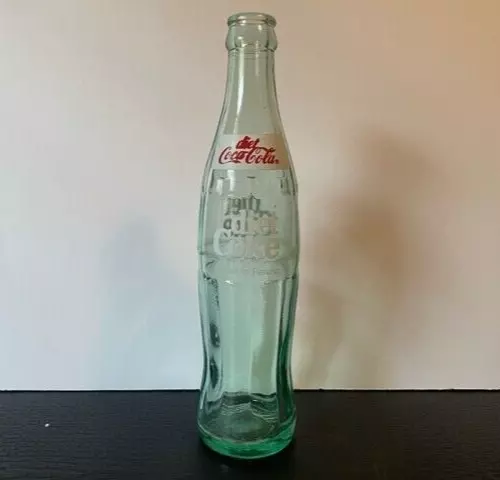 1980's Empty Diet Coca Cola Coke Green Glass 10oz Soda Pop Bottle San Antonio TX