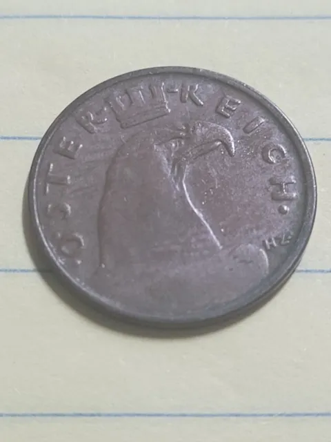 1926 Austria 1 Groschen Coin ( Vf)
