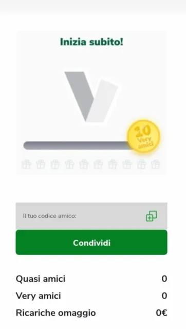 Codice amico Very mobile EDBVF5TC FINO A 15 EURO COUPON SCONTO BUONO VERYMOBILE