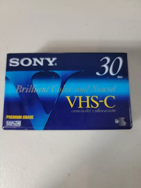 New Sony VHS-C TC-30VHG 30 min. Camcorder Video Cassette Tapes Sealed