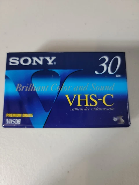 New Sony VHS-C TC-30VHG 30 min. Camcorder Video Cassette Tapes Sealed