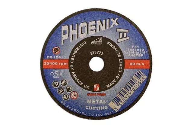 Abracs 75mm Spegnimento Dischi Confezione 10 Collegamento 30460