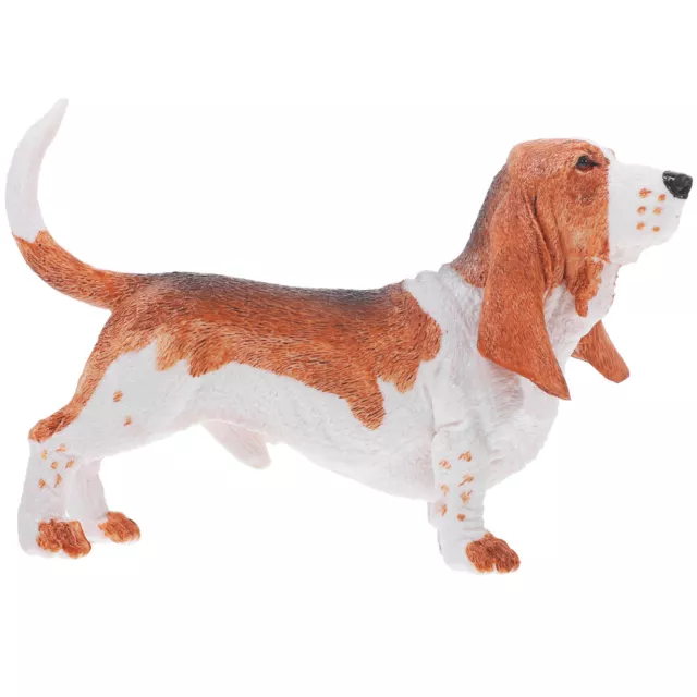 Basset Dog Statue Realistic Dog Model Photography Dog Figure Puppy Ornament
