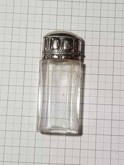 Art Deco Parfum Flakon Glas Flacon Mit 800 Silbermontierung