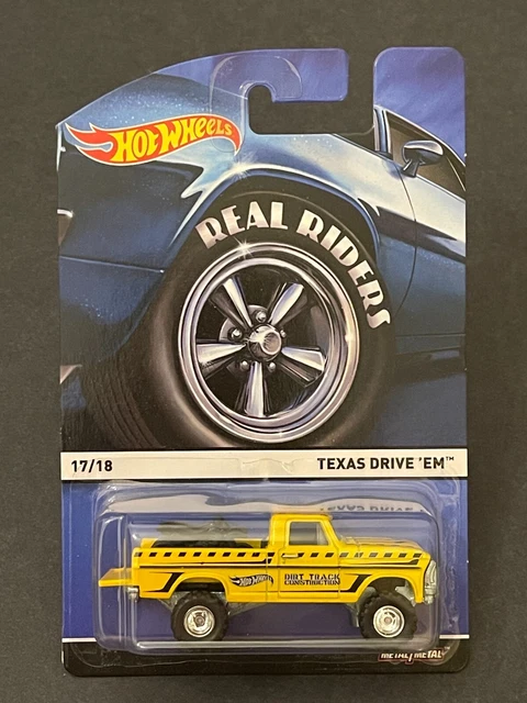 HOT WHEELS TEXAS Drive 'Em 2015 Real Riders Series Yellow Pickup