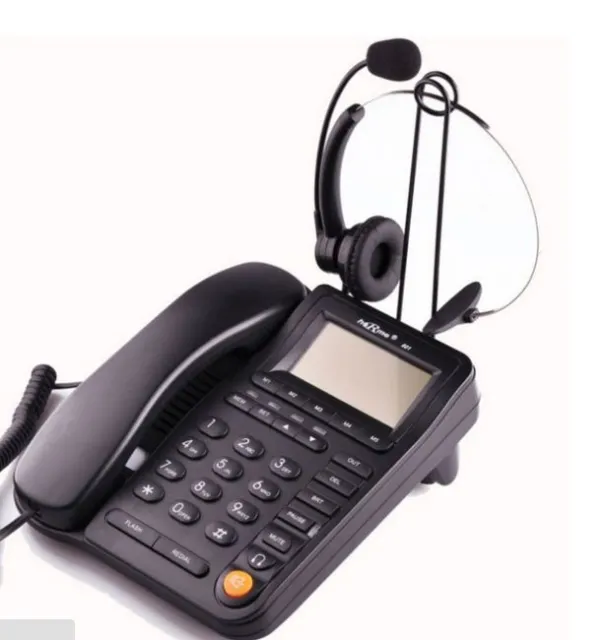 Office Call Centre Business Head Phones Telephone RJ Socket Volume Mute Headset