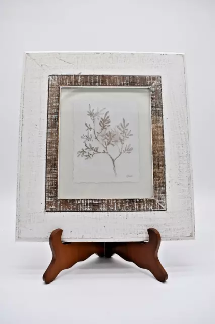 plant picture shabby chic sepia tone wall decor