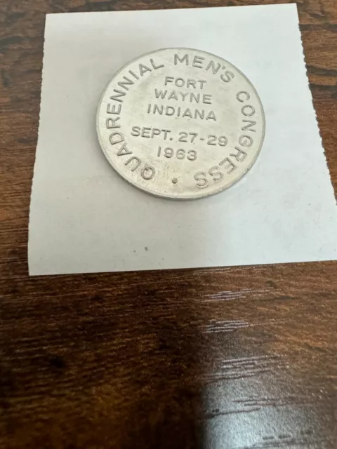 1963 Quadrennial Men's Congress E.U.B. MEN Fort Wayne indiana church  medal