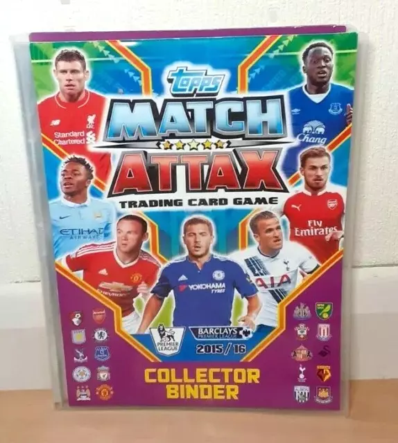 Topps Premier league Match Attax trading card game 2015/2016 collectors binder.
