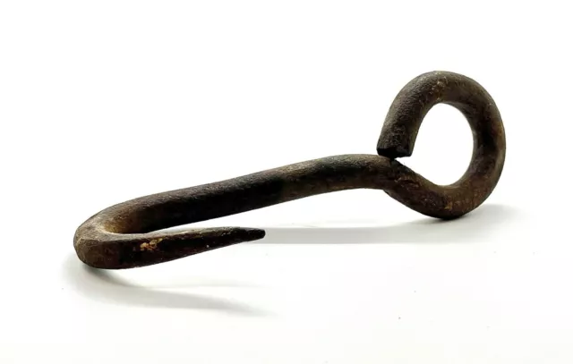 ANTIQUE IRON BARN Hay Hook ~ Old Vintage Farm Tools Primitive Wall Hooks  pulley $11.99 - PicClick
